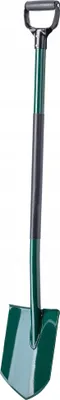 Produktbild von KADAX Gärtnerspaten "Seyssel", Gartenschaufel aus Metall mit Holzstiel, D-Griff, 118 cm, Grün