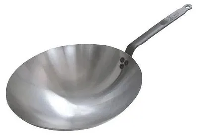 Produktbild von de Buyer 5114.35, Rund, Wok-/Bratpfanne, Edelstahl, Edelstahl, Stahl, Stahl