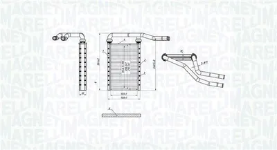 Produktbild von MAGNETI MARELLI 350218490000 Wärmetauscher Innenraumheizung Kühler für SUZUKI SWIFT III (MZ, EZ) für FIAT Sedici (FY)