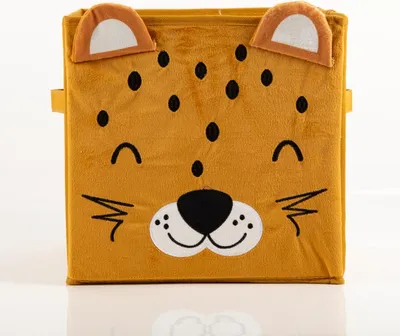 Produktbild von Aufbewahrungsbox Löwe faltbar mit Henkeln braun 29x29x29cm