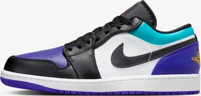 Produktbild von Nike Air Jordan 1 Low "Aqua" Lila/Türkis, Größe: 45,5
