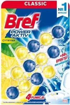 Produktbild von Bref Power Aktiv WC Duft-Steine Juicy Lemon, 3 x 50 g