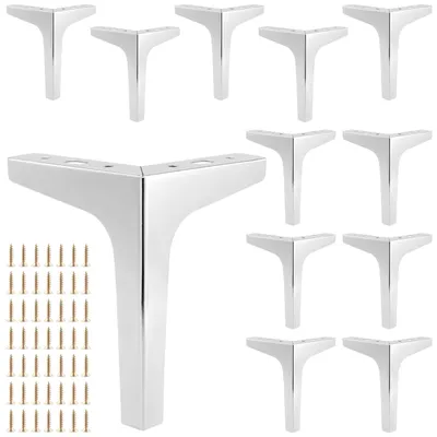 Image de Omgoods - Lot de 12 pieds de meubles en métal, de 17 cm, pour divers meubles