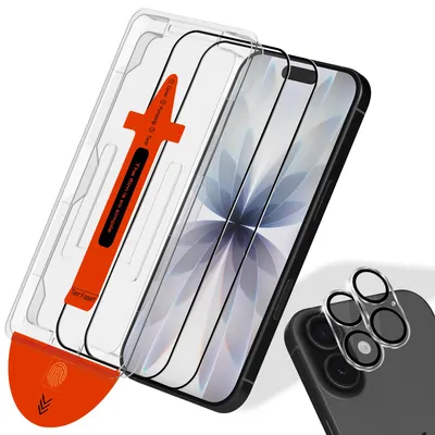 Produktbild von 2-Pack iPhone 17 Displayschutzfolie & 2-Pack Kameraschutz - Gehärtetes Glas | [Automatische Installation] - Blasenfrei