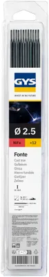 Image de Lot de 12 éléctrodes en fonte GYS 083332 - Ø2,5mm - Blister