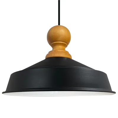 Produktbild von Pendelleuchte Hängelampe Industrial Schwarz Metall, Ø40cm, E27, Vintage Lampe