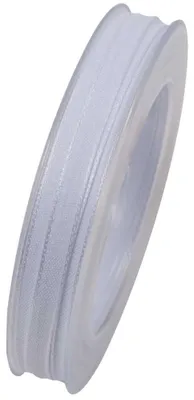 Produktbild von Webband, Schleifenband 6mm weiß 40m Rolle (1m=0,20EUR) Goldina