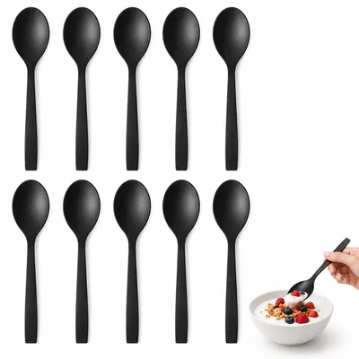 Kunststofflöffel 10er Set, 15,5x3,5 cm, PP, spülmaschinenfest