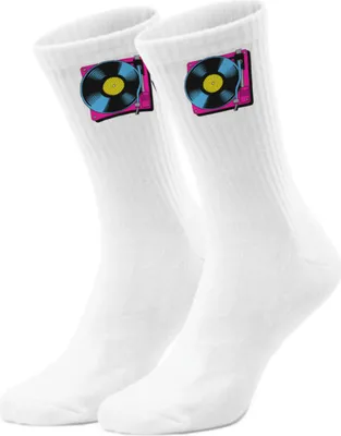 Produktbild von epicsocks 80sFlash Schallplattenspieler Socken in 42-46 im Paar