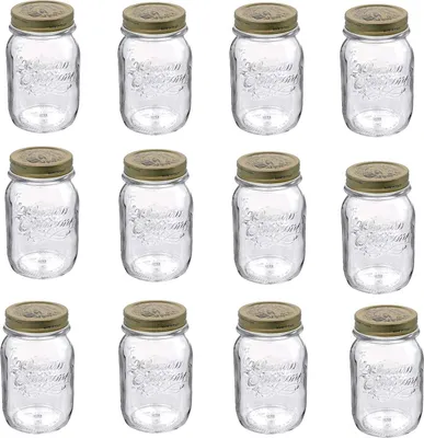 Produktbild von Bormioli Rocco Quattro Stagioni Vorratsgläser aus Glas – 500 ml – 12 Stück
