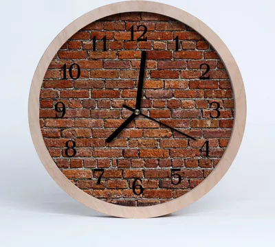Produktbild von Holzuhr 20fi cm wanduhr - Ziegel Architektur