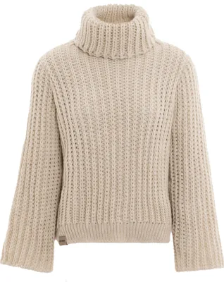 Produktbild von Knit Factory Kris Rollkragen Strickpullover - Beige - 40/42