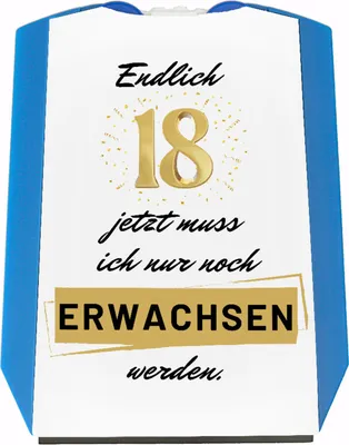 Produktbild von Endlich 18 Parkscheibe mit Spruch Jetzt muss ich nur noch erwachsen werden