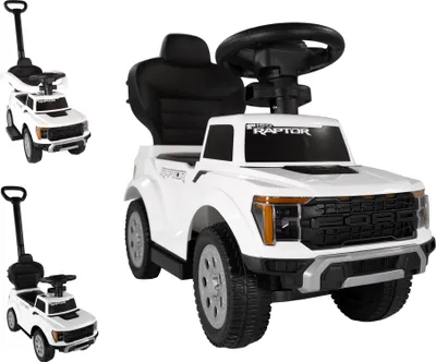 Produktbild von Rutschauto Ford F-150 weiß mit Schiebestange, Bügel und Staufach