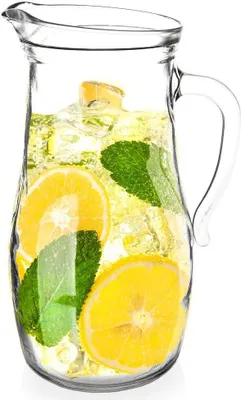 Image de Orion Carafe en verre Carafe en verre Pichet en verre Pichet en verre Pot à eau avec poignée 1,75 L