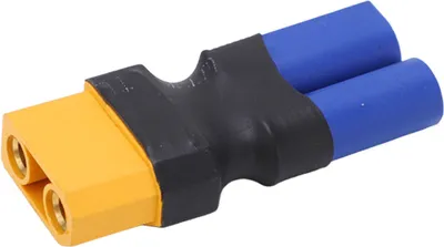 Zdjęcie produktu dla Adapter XT90 do EC5, konwerter gniazda XT90 na wtyczkę EC5 Materiał gumowy Wysoki współczynnik bezpieczeństwa Model samochodu RC Model statku Długa żywotność
