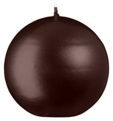 Produktbild von Kugelkerzen Metallic-Lack Glanz Brandy Ø 8 cm, 6 Stück
