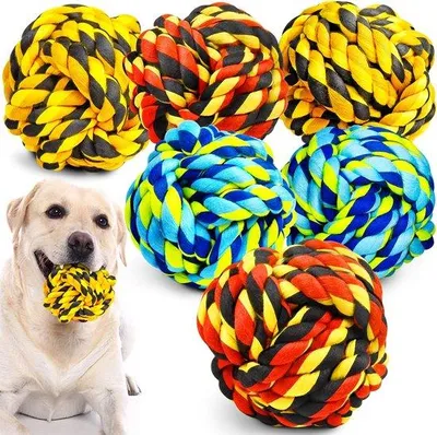 Produktbild von Famanu Hundespielzeug Baumwollball für große Hunde - langlebig und robust