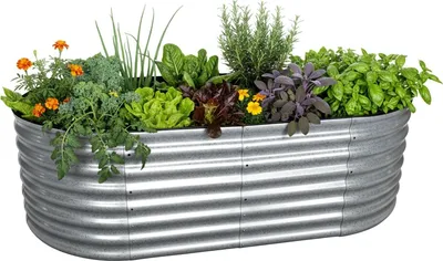 Produktbild von Halbrundes Hochbeet aus verzinktem Metall