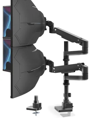 Immagine prodotto di Supporto monitor doppio - 2 schermi - Fino a 20 kg per braccio - Nero