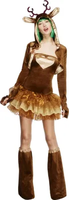 Image de Smiffys - Costume de renne "Fever" pour femme SM3599 (S) (Marron)