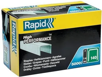 Produktbild von Flachdrahtklammern, Typ 140, 12 mm, 5000 Stück, Rapid, verzinkter Stahl