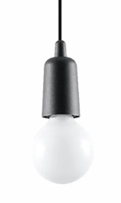 Obrázek produktu pro Závěsné svítidlo DIEGO 1 černé 1xE27 15W PVC 90x9x9cm Sollux Lighting