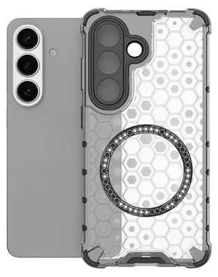Productafbeelding van Magnetische hoesje voor de Samsung Galaxy S26 5G, met honingraatpatroon, hybride bescherming, wit