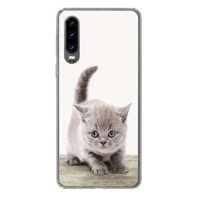 Produktbild von MuchoWow® Handyhülle Schutzhülle Hülle für Huawei P30 Kätzchen - Katze - Haustiere - Jungen - Kinder - Mädchen Silikon Softcase Handy Hülle - Kartenbesitzer