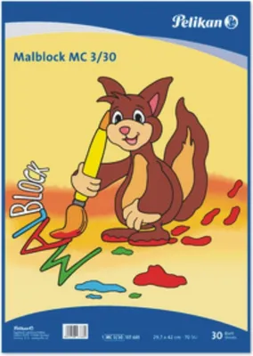 Produktbild von Malblock MC 3/30 A3 70g/qm 30 Blatt weiß Packung mit 5 Stück