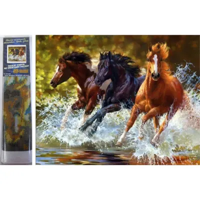 Image de Norimpex diamant peinture cheval dans un disque 30x40cm