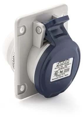 Image de Prise encastrée coudée 32A 3P 230V IP44 23233 Famatel