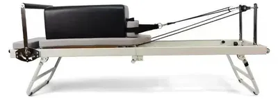 Obrázok produktu pre Pilates Reformer – MY-PL09 – skladací – nastaviteľný odpor – max. 250 kg – protišmykový – oceľový rám – béžový bez krabice