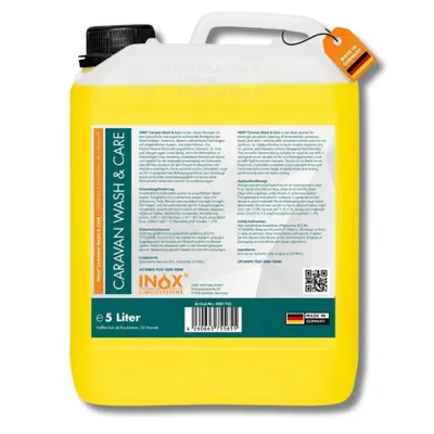 Produktbild von INOX® 5 Liter Caravan Wash & Care – Caravanreiniger mit Citrusduft – für Wohnmobile & Boote