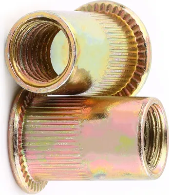 Image de M6 écrous plats filetés en acier carbone pour brides Nutsert Fastener (M6x100pcs)