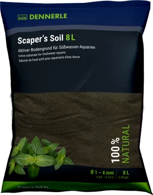 Produktbild von Dennerle Scaper's Soil Bodengrund 8 Liter - ideal für Aquascaping Aquarien
