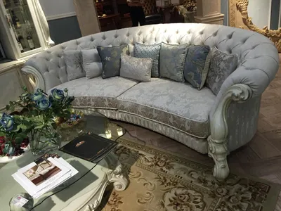 Produktbild von Klassische Viersitzer Wohnzimmer Couch Textil Barock Rokoko Luxus Sofa Sofas