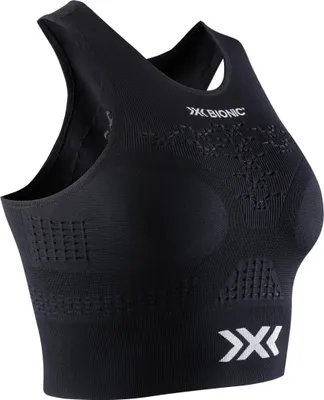 Produktbild von X-BIONIC Energizer 4.0 Fitness Crop Top für Frauen - Optimale Klimakontrolle mit 3D Bionic Sphere, Fort-X Bruststütze, volle Armbeweglichkeit, Schweißmanagement - Schwarz/Weiß, L