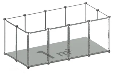 Produktbild von Modularer Aufbewahrungsschrank – verstellbare Regale – stabil – platzsparend – 145 x 72 x 57 cm