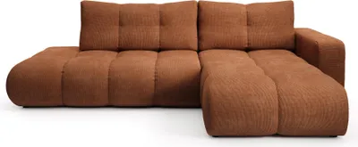 Produktbild von Masseno Ecksofa DUCA R-S mit Schlaffunktion L-Form, Sofa mit Bettkasten, Wohnzimmersofa, Couch, Soffa, Bettsofa, Couchgarnitur- Orange, FLOW 09