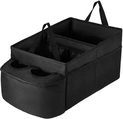 Image de Sac de rangement pour coffre de voiture, adapté aux SUV, aux berlines et aux camions, avec un fond robuste, pour ranger les accessoires de voiture, noir.