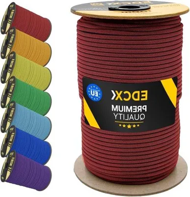Produktbild von 100-Prozent-Nylon-Paracord-550 - Einfarbig - Rot - 100-Meter-Länge