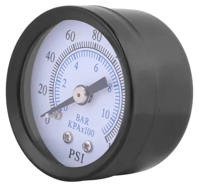 Obrázek produktu pro Mini tlakoměr pro palivo, vzduch, olej a vodu, 0–160 psi/0–10 bar, závit 1/8" NPT