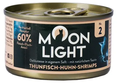 Image de Moonlight Dinner No 2 Thon-poulet-crevettes - Nourriture humide pour chats, 80 g