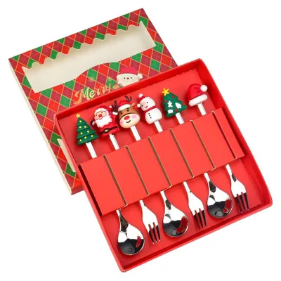 Kerstservies-Set, 6-teilig, spülmaschinengeeignet