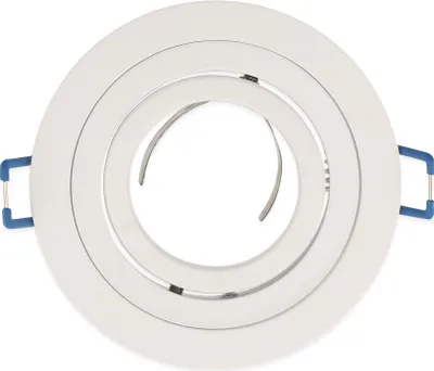 Produktbild von Einbaurahmen Schwenkbar Weiß Matt - Rund, Flach, Aluminiumguss, Klicksystem ( 241284 )