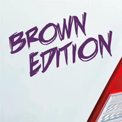 Produktbild von Auto Aufkleber Brown Edition Auto Car Tuning Motorrad 15x7 cm Lila Sticker Heckscheibenaufkleber