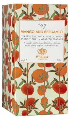 Obrázek produktu pro Čaj Whittard of Chelsea, příchuť "Mango a bergamot", 25 kusů.