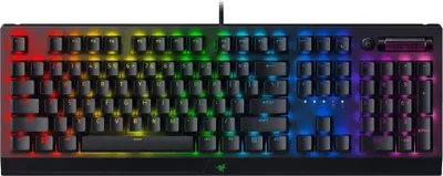 Zdjęcie produktu dla Razer BlackWidow V3, Pełnowymiarowy (100%), Przewodowa, USB, Mechaniczna, QWERTY, Czarny