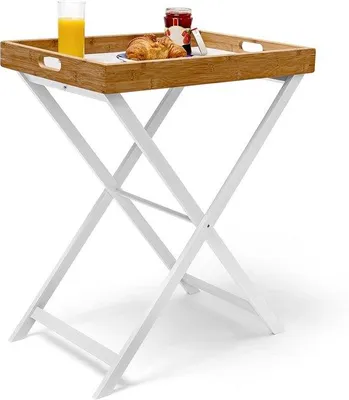 Produktbild von Klapptisch mit Tablett - HxBxD: ca. 72x60x40 cm - klappbare Beistelltisch - leicht und stabil - für Innen und Außen - einfach zu verstauen